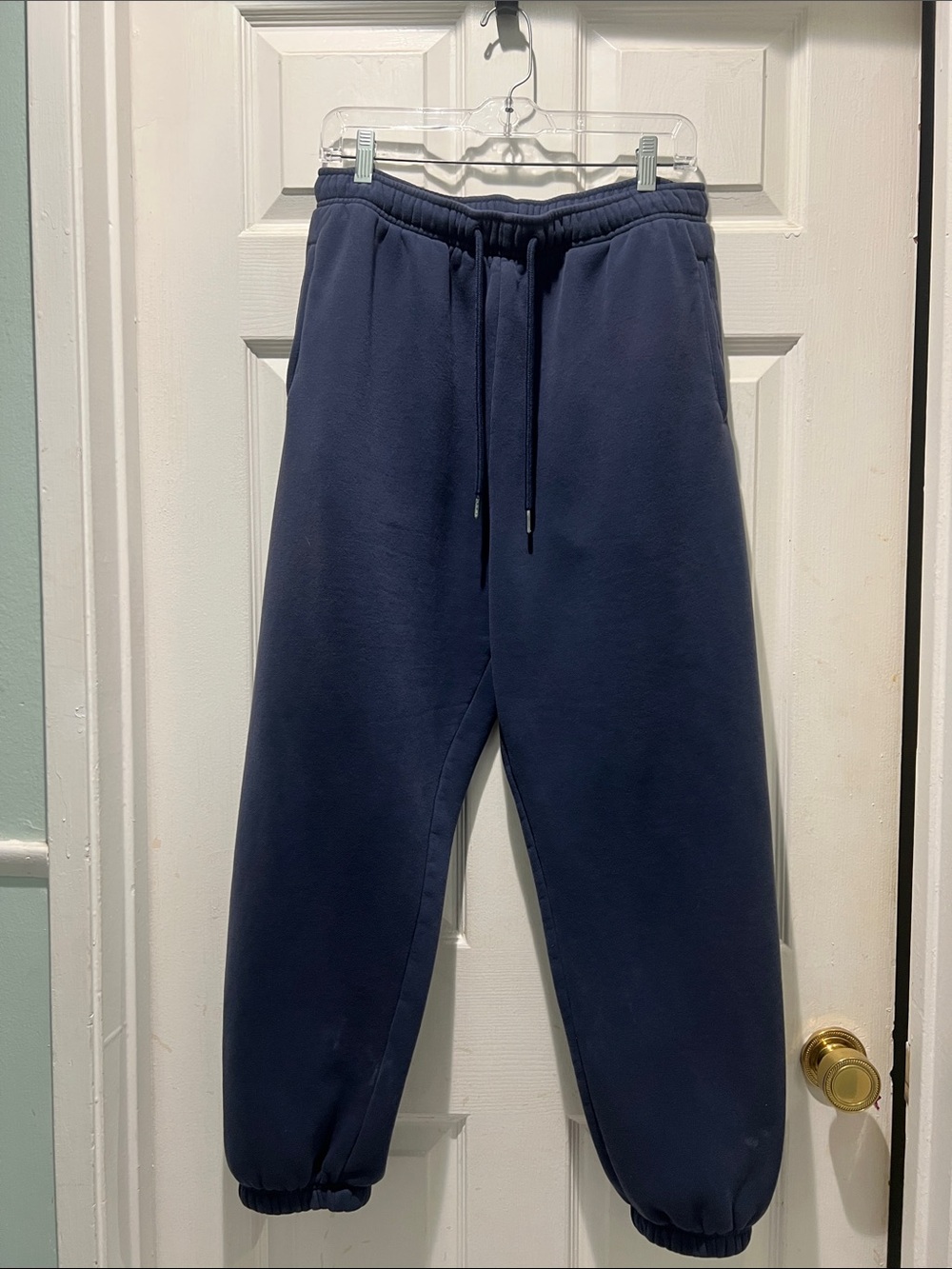 Quince Navy Drawstring Jogger Sweatpants
